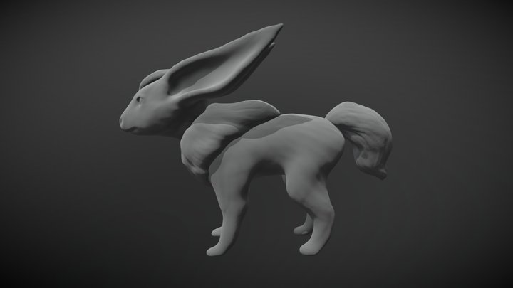 Pokemonish Creature 3D Model