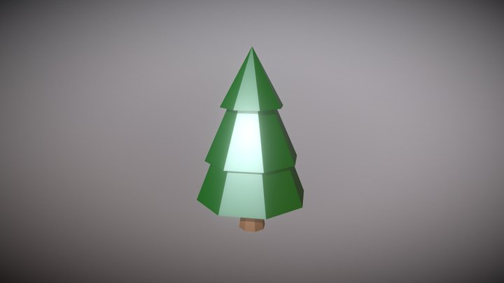 Pinheiro em low poly. 3D Model
