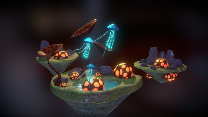 Alien island 3D Model