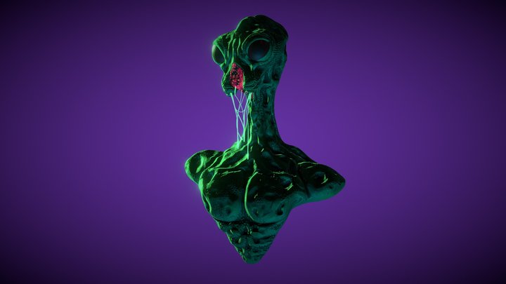 ALIEN BUST 3D Model