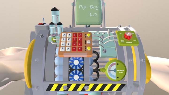 PIP - BOY 1.0 Fallout steampunk 3D Model