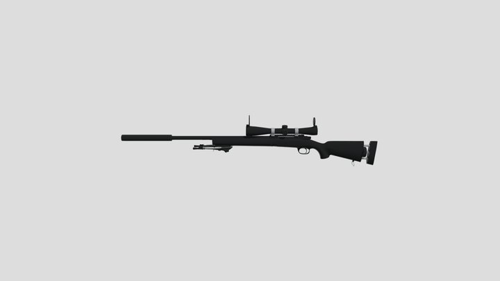 M24 Sniper High Poly 3D Model