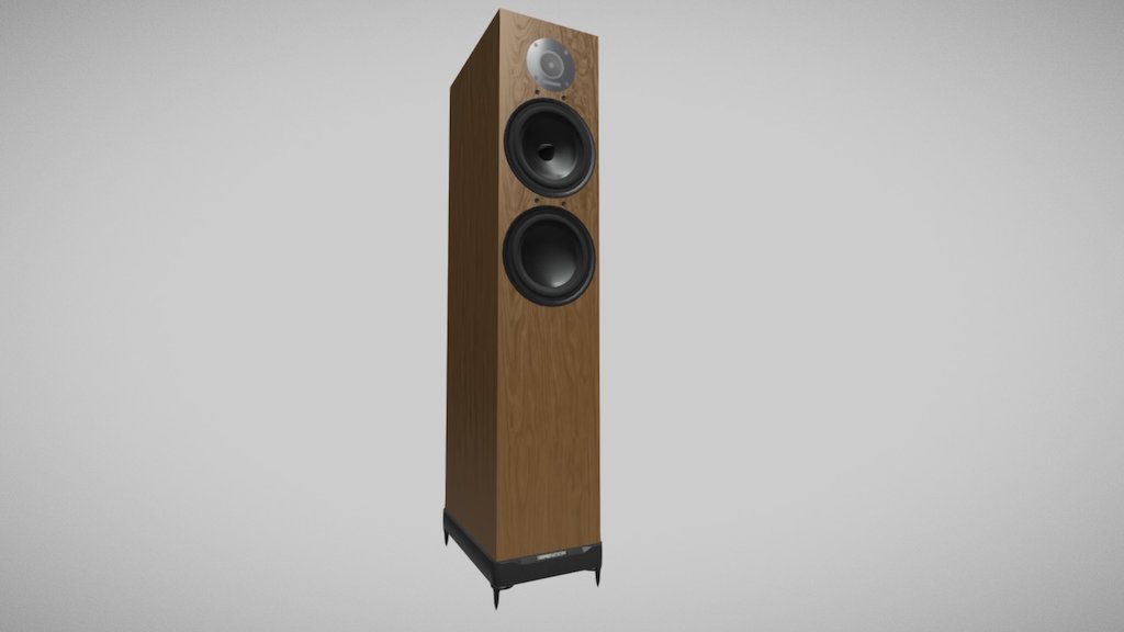 3D Model Speakers - Cherry Wood