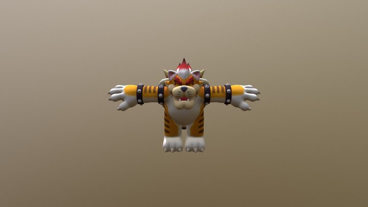 Super Mario 3D World - Meowser Cat Bowser 3D Model