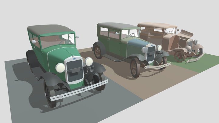 ford 3 versions fixed 3D Model