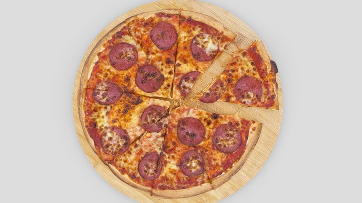 Pizza Salami 3D Model