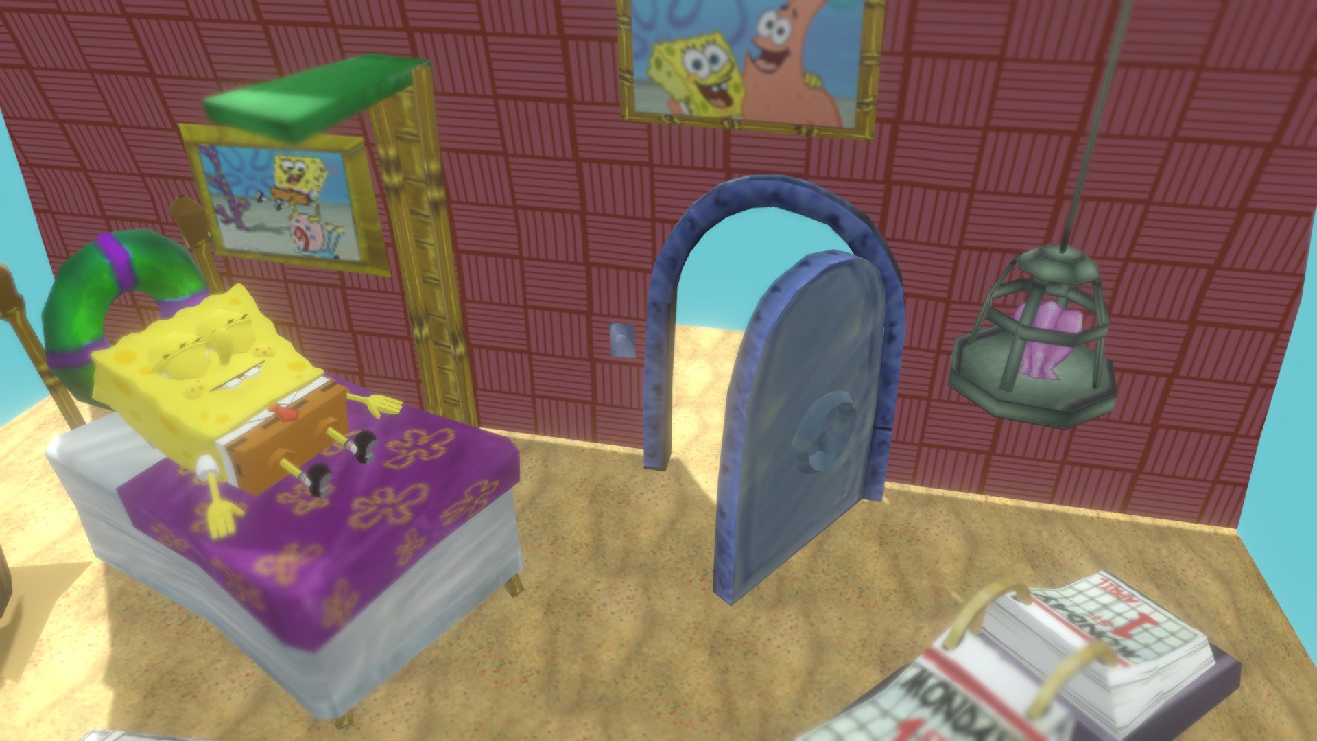 ~ Spongebob's Room! ~ - 3D model by FoxoutdaBox [639cf5b] - Sketchfab