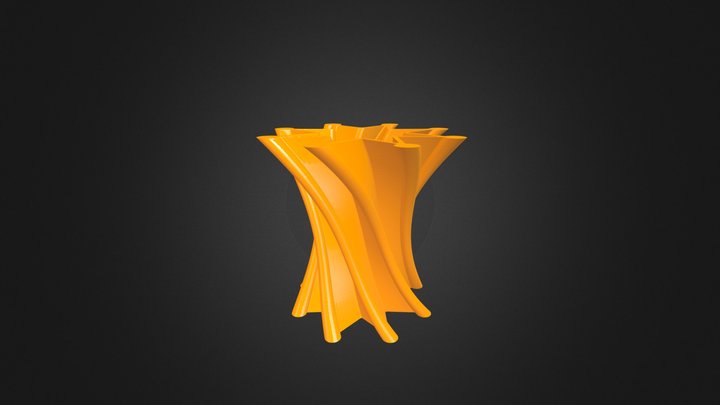 twist star vase 3D Model