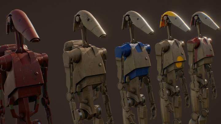 Star Wars Droid - Low poly 3D Model