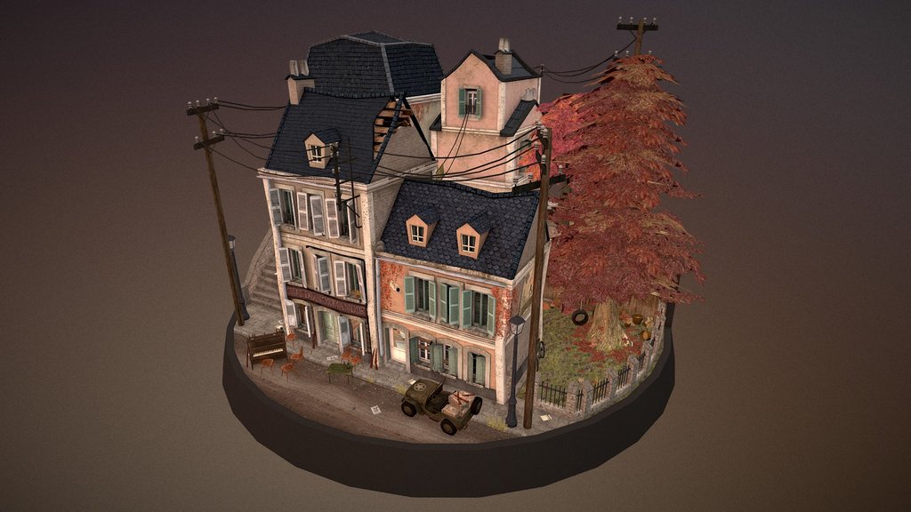 WW2 Cityscene - Carentan inspired