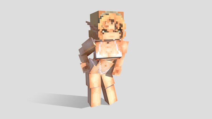 32x Сute Anime Elf Girl - Minecraft #Blockbench 3D Model