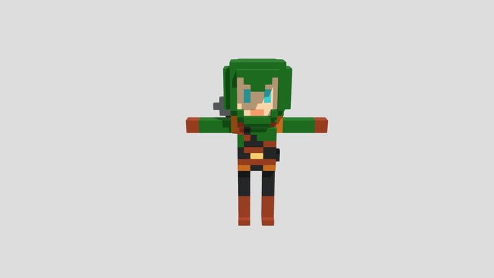 Archer Standing Jump 3D Model