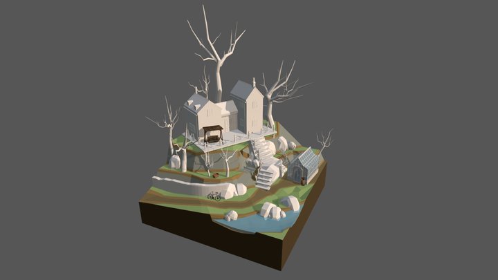 Grandma's House - WIP Diorama 3D Model