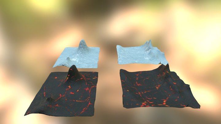 Terrain Paths 3D Model