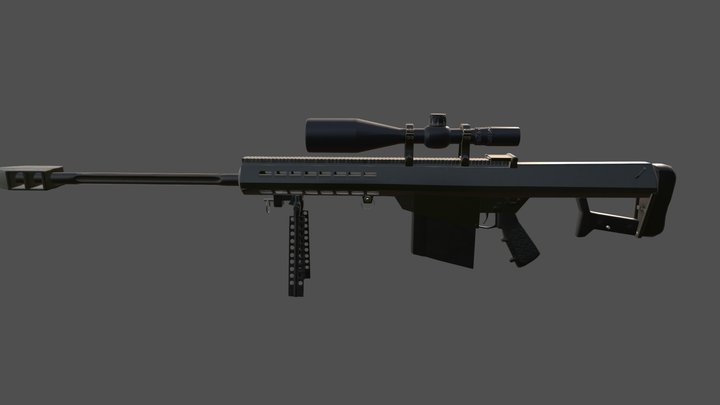 M107 Sniper Rifle 3D Model