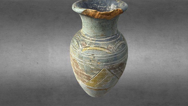 Vaso v4 mascherato con texture photoshoppate 3D Model