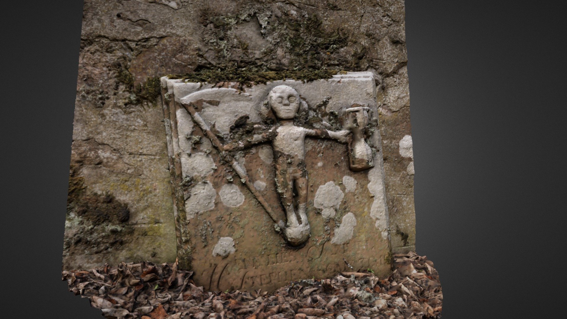 17thC Gravestone, Strathdon Kirk, Aberdeenshire