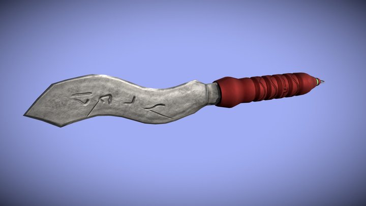 Curved Dagger 3D Model