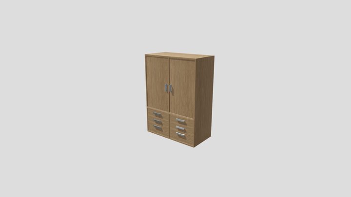 Wooden Cabinet 3D Model