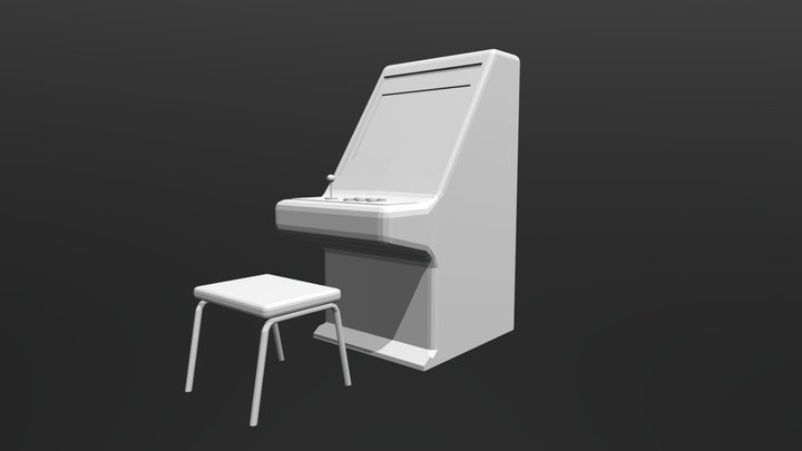 Arcade Game Machine (Low Poly) 3D Model