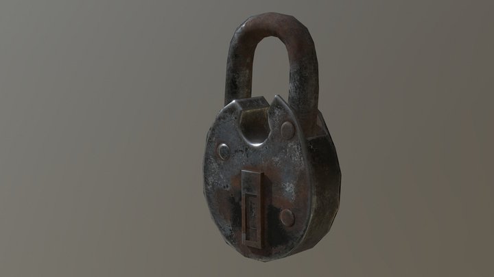 rusty lock FREE 3D Model