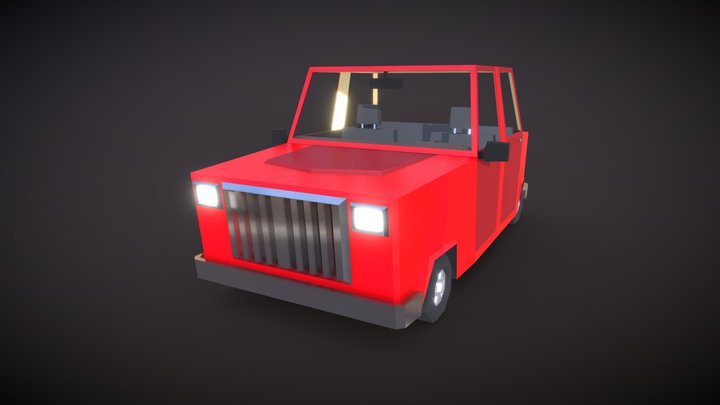Low-poly car 3D Model
