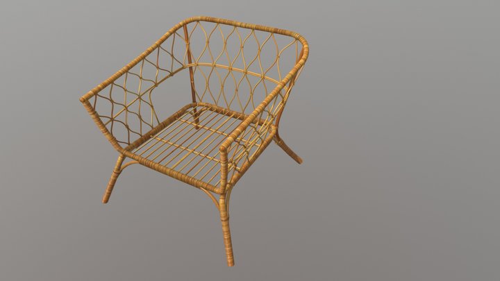 Rattan Amchair 3D Model