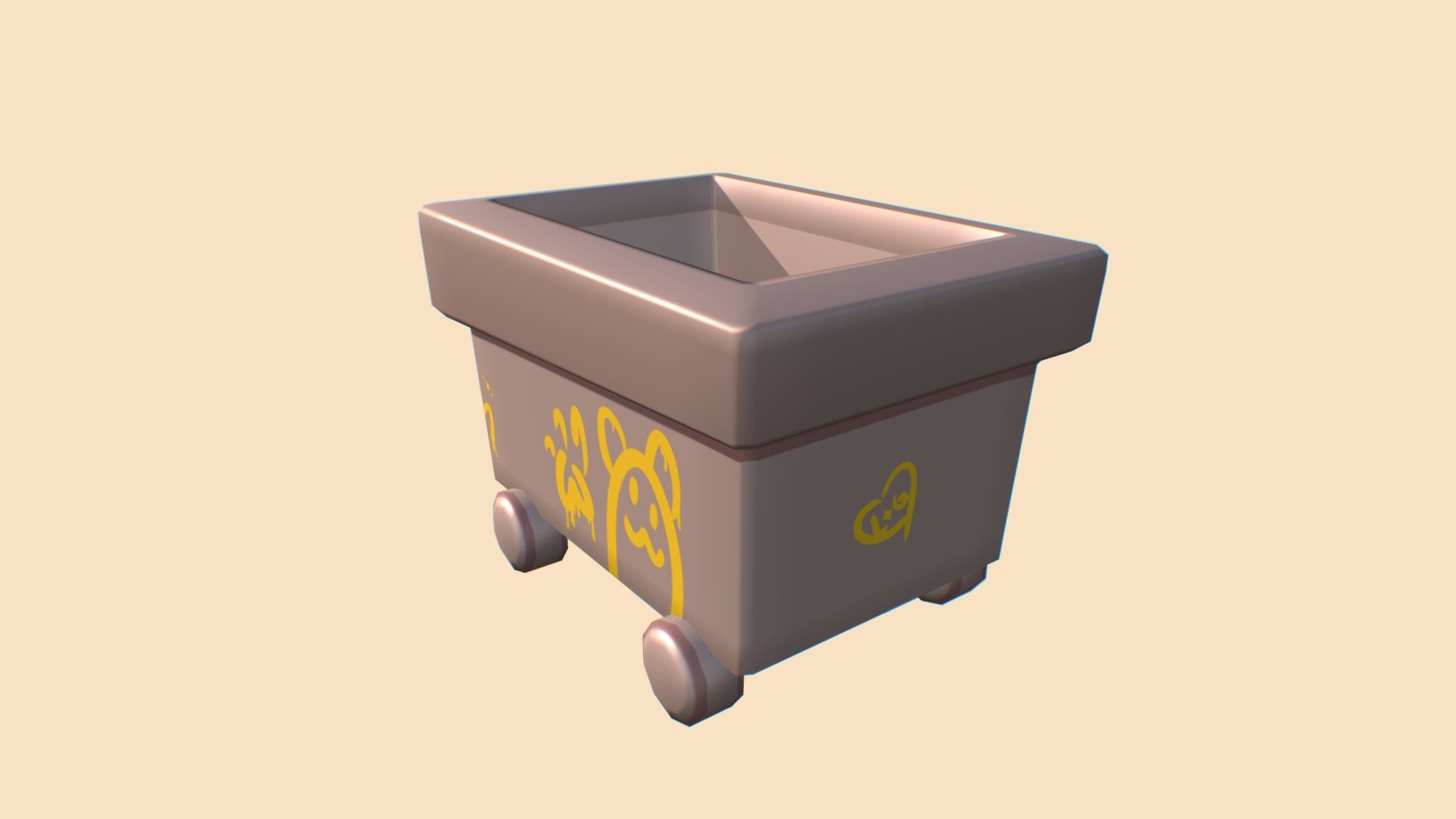Carrito de mina con grafiti