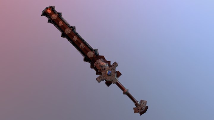 Myan Battle Sword 3D Model