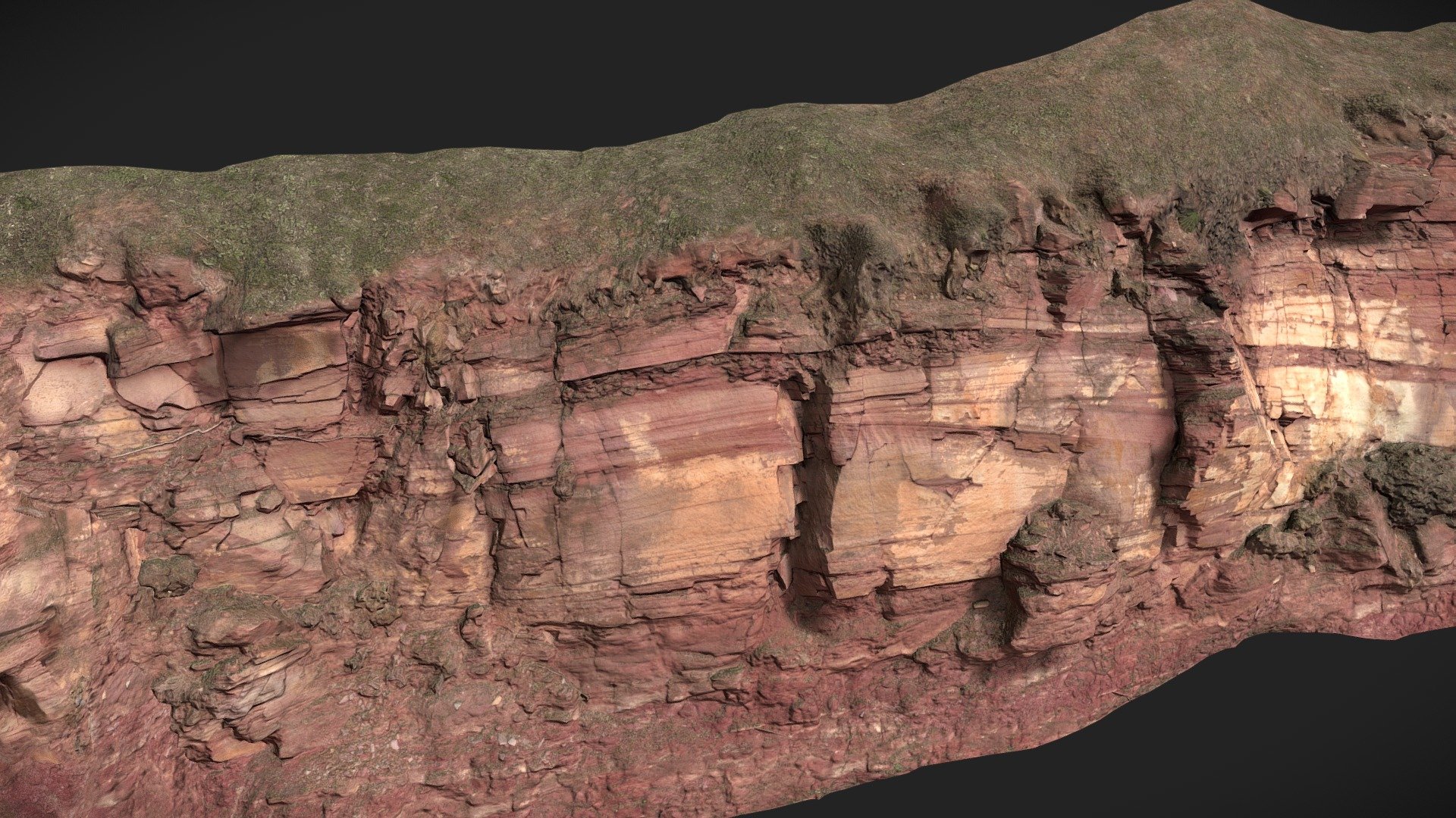 Red Desert Cliff Rock Module Scan - Buy Royalty Free 3D model by Pers ...