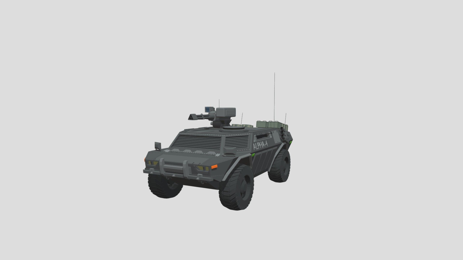 Deffender concept low-poly armored vehicle - Download Free 3D model by ...