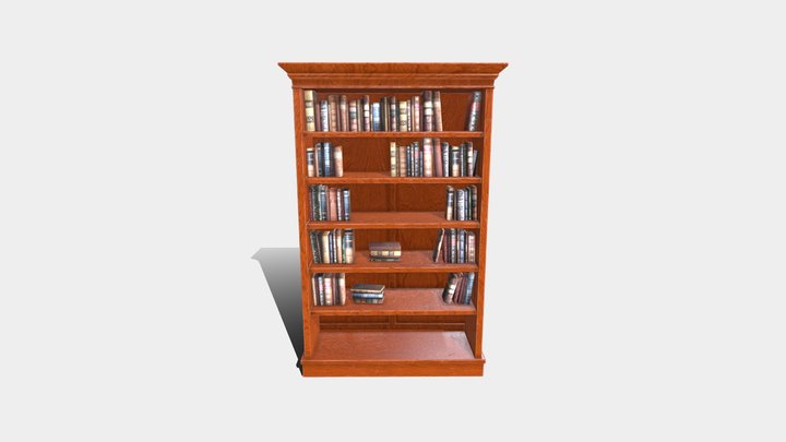 Victorian Bookshelf 3D Model