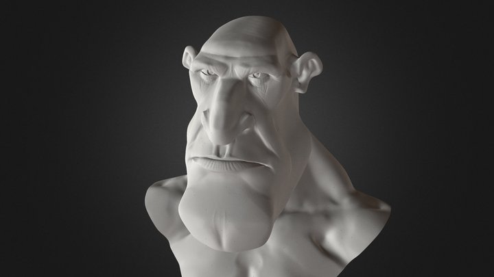 Boxer bust 3D Model