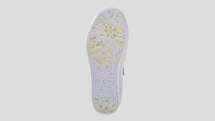 Stylish Footwear Collection- White Sneaker 3D Model