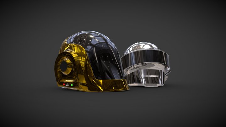Daft Punk helmet 3D Model