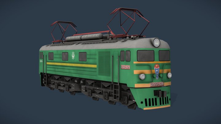 Soviet electric locomotive VL23 3D Model