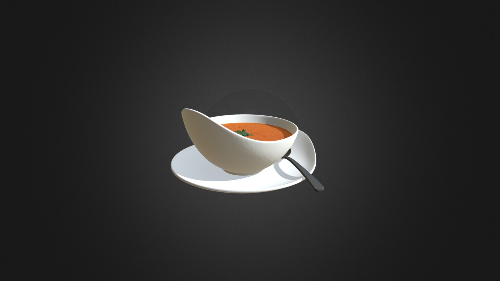 3D model Tomato Soup - This is a 3D model of the Tomato Soup. The 3D model is about a white cup with a red liquid in it.