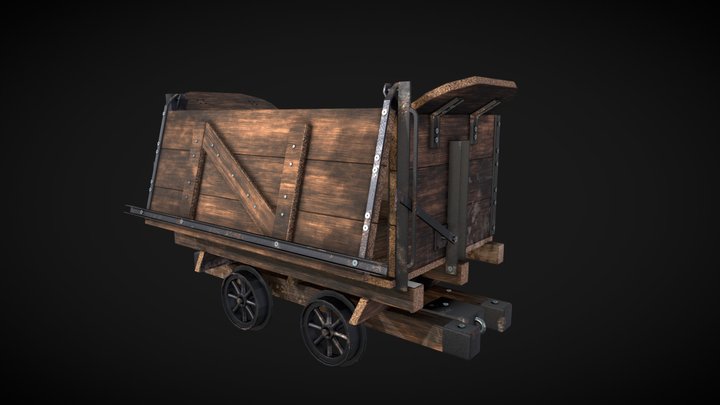 Mining Cart 3D Model