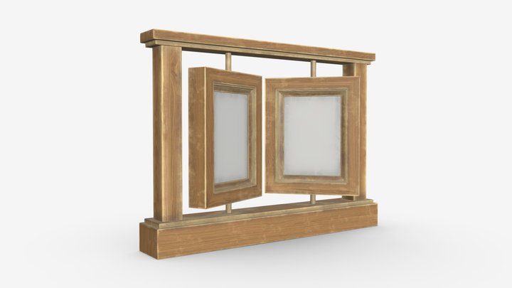 Wooden photo frames 3D Model