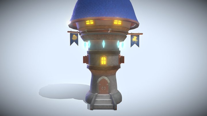 stylized tower ( low poly ) ( stylized ) 3D Model