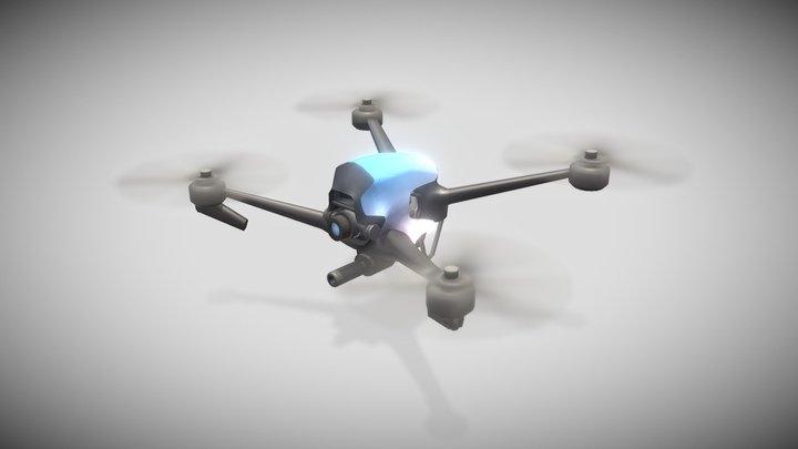 Hyper-Casual Drone 3D Model