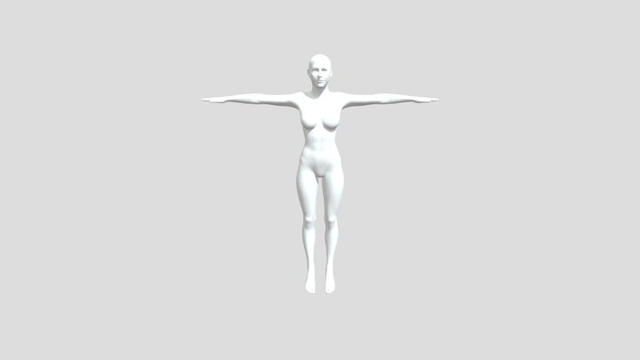 Female Character obj 3D Model