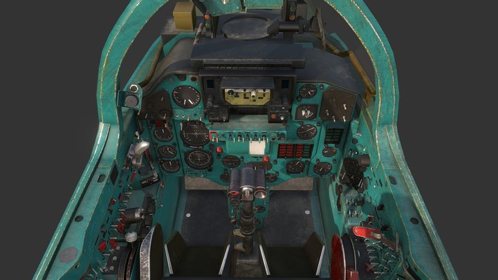 Mig 23 Flogger Cockpit 3D Model
