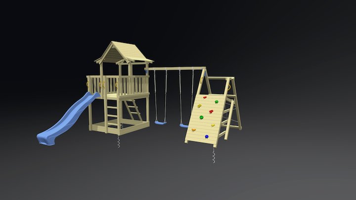 Blue Rabbit Pagoda @challenger 3D Model