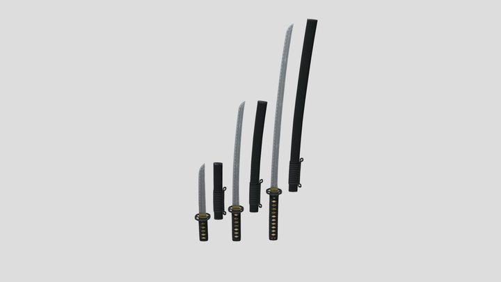 Swordmaster's Blades Finished 3D Model