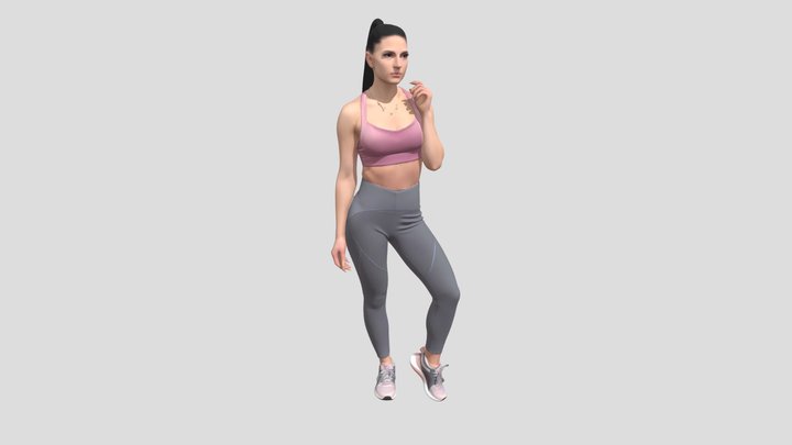 Athletic Confidence in Pink and Gray – Free 3D Model STL