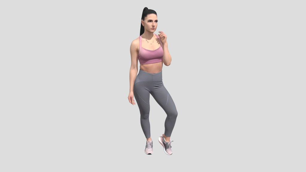 Athletic Confidence in Pink and Gray