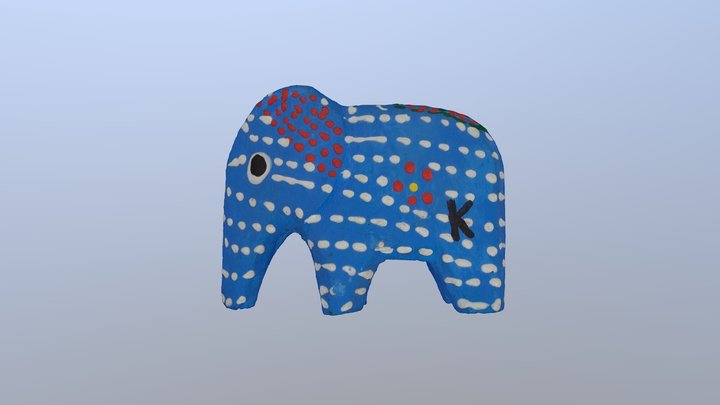 Blue Elephant 3D Model