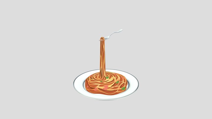 Fake Spaghetti 3D Model