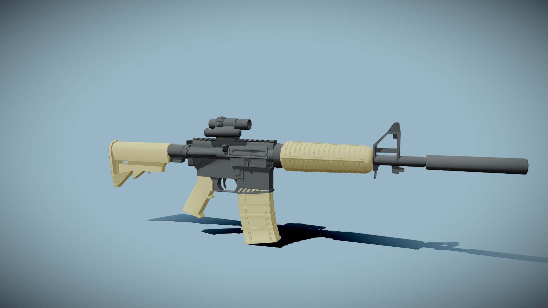 Low-Poly Bushmaster M4